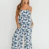 Discount Worth Collective Leilani Geo Print Jumpsuit in Blue