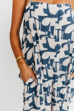 Discount Worth Collective Leilani Geo Print Jumpsuit in Blue