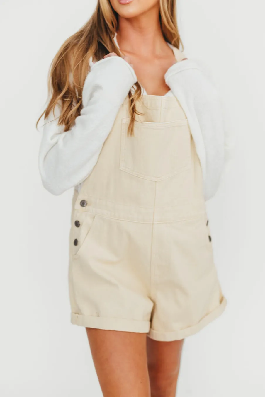 Sale Worth Collective Loren Overalls in Sand Stone