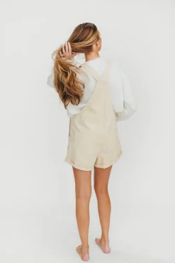 Sale Worth Collective Loren Overalls in Sand Stone
