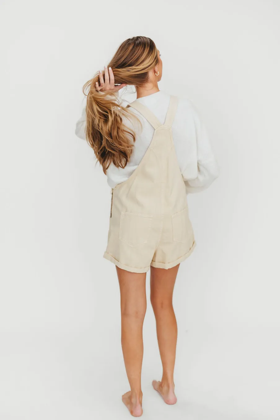 Sale Worth Collective Loren Overalls in Sand Stone