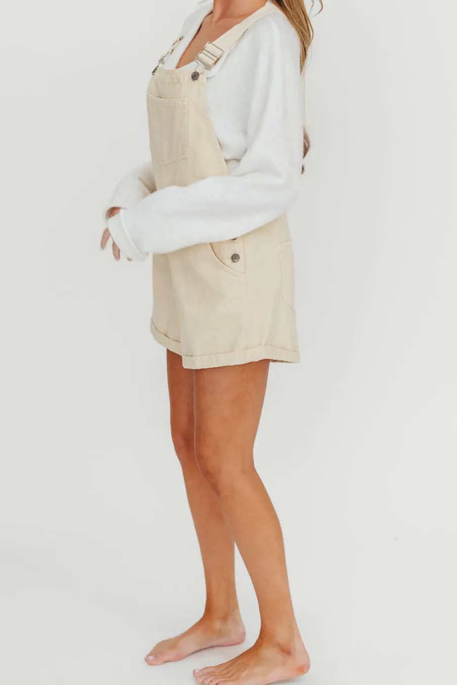 Sale Worth Collective Loren Overalls in Sand Stone