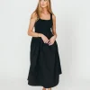 New Worth Collective Lucca Midi Dress in Black