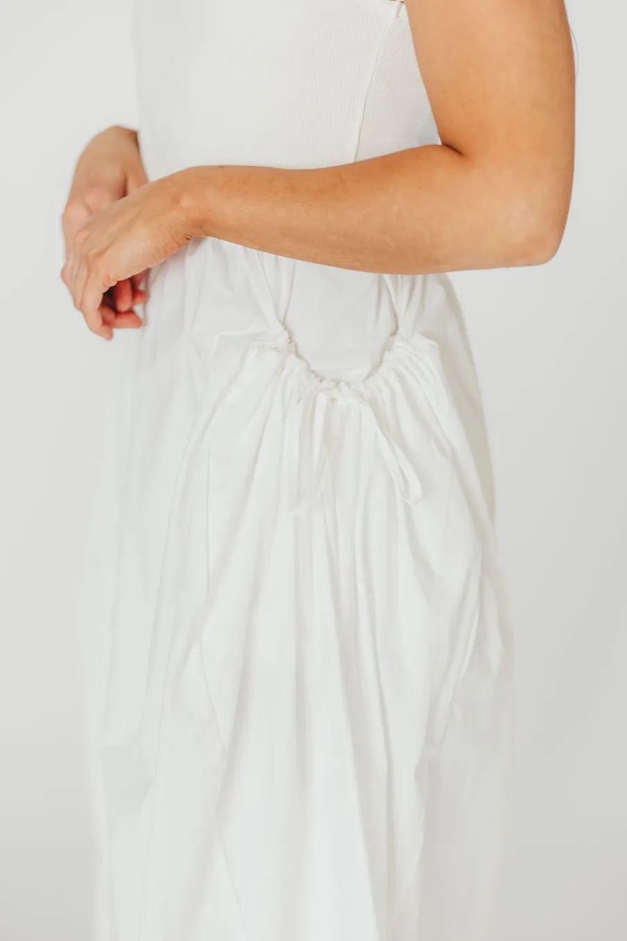 Discount Worth Collective Lucca Midi Dress in Off-White