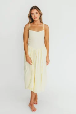 Best Worth Collective Lucy Midi Dress in Yellow
