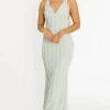 Discount Worth Collective Lydia Maxi Lace Dress in Sage
