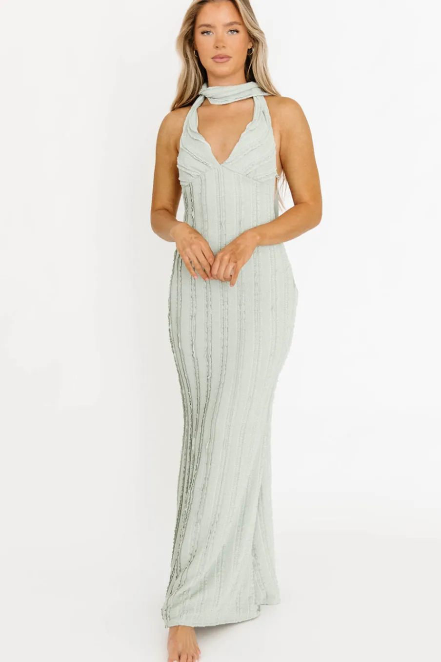 Discount Worth Collective Lydia Maxi Lace Dress in Sage