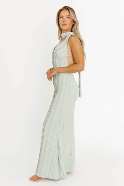 Discount Worth Collective Lydia Maxi Lace Dress in Sage