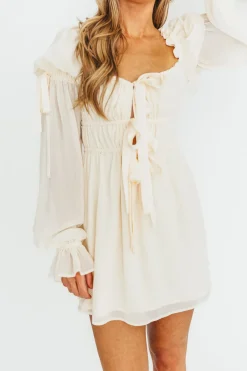 Online Worth Collective Macbeth Mini Dress in Cream
