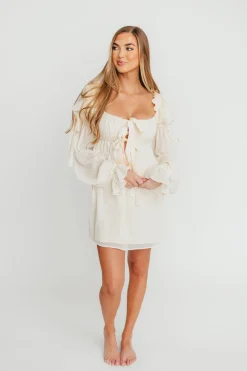 Online Worth Collective Macbeth Mini Dress in Cream