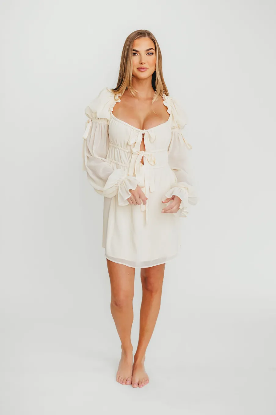 Online Worth Collective Macbeth Mini Dress in Cream