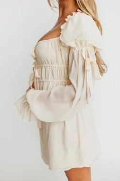 Online Worth Collective Macbeth Mini Dress in Cream