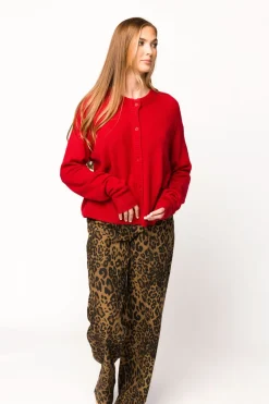 Sale Worth Collective Maggie Leopard Print Denim Pants