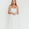 New Worth Collective Marisol Bubble Maxi Dress in Off-White