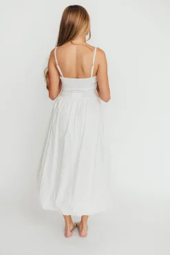 New Worth Collective Marisol Bubble Maxi Dress in Off-White