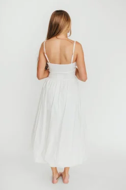 New Worth Collective Marisol Bubble Maxi Dress in Off-White