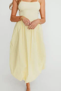 Discount Worth Collective Marisol Bubble Maxi Dress in Yellow