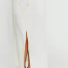 New Worth Collective Marium Washed Linen Blend Maxi Skirt in Off-White