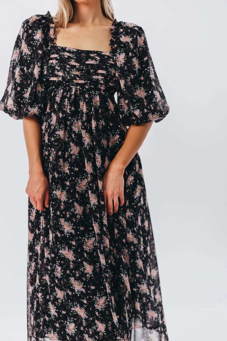 Discount Worth Collective Melody Maxi Dress in Black - Bump Friendly & Inclusive Sizing (S-3XL)
