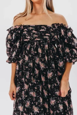 Discount Worth Collective Melody Maxi Dress in Black - Bump Friendly & Inclusive Sizing (S-3XL)