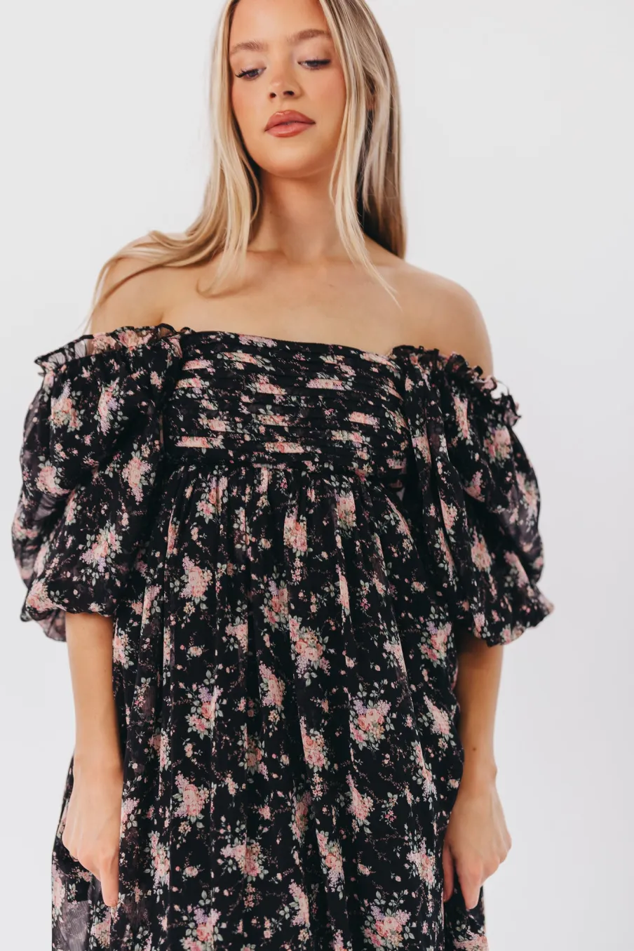 Discount Worth Collective Melody Maxi Dress in Black - Bump Friendly & Inclusive Sizing (S-3XL)