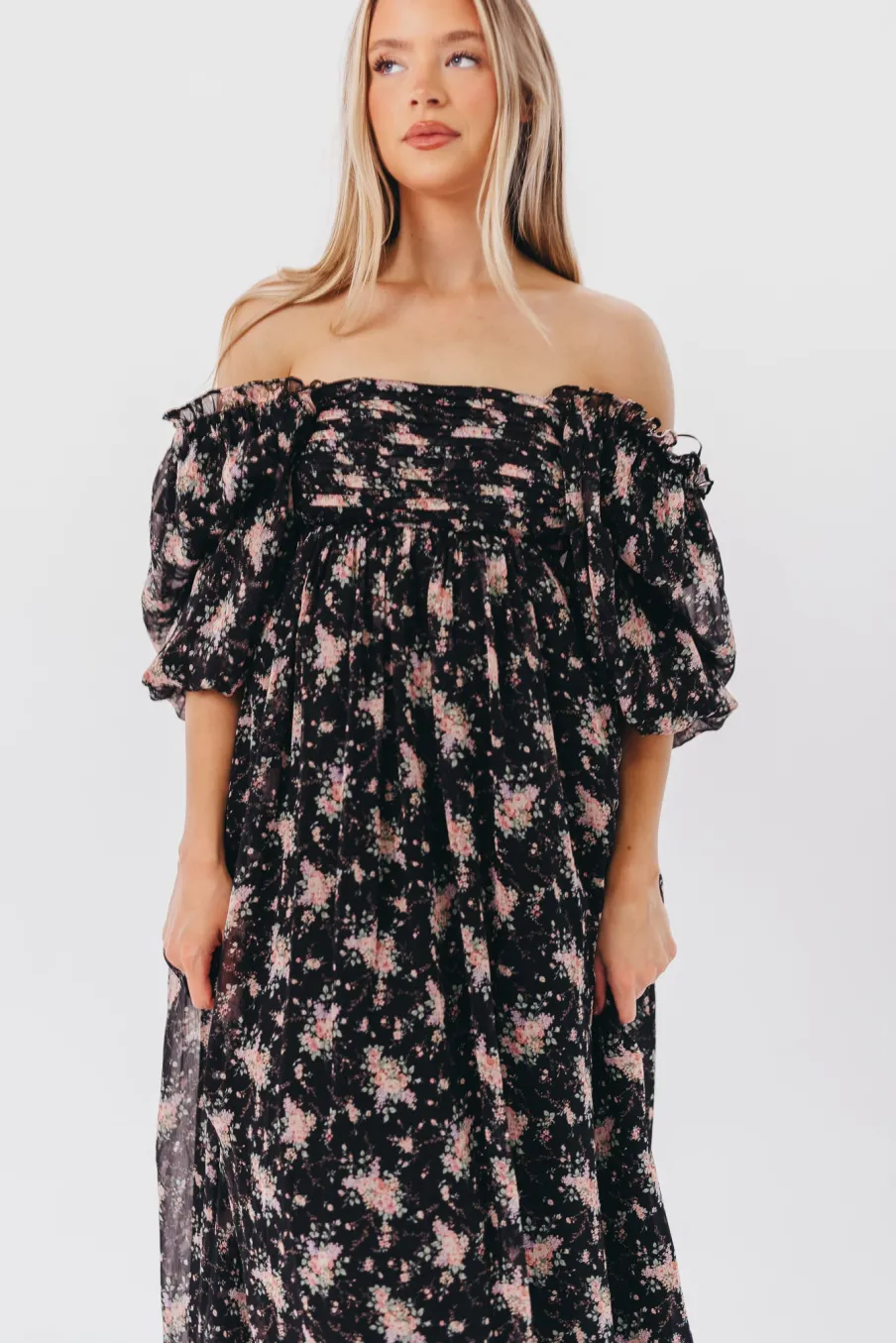 Discount Worth Collective Melody Maxi Dress in Black - Bump Friendly & Inclusive Sizing (S-3XL)