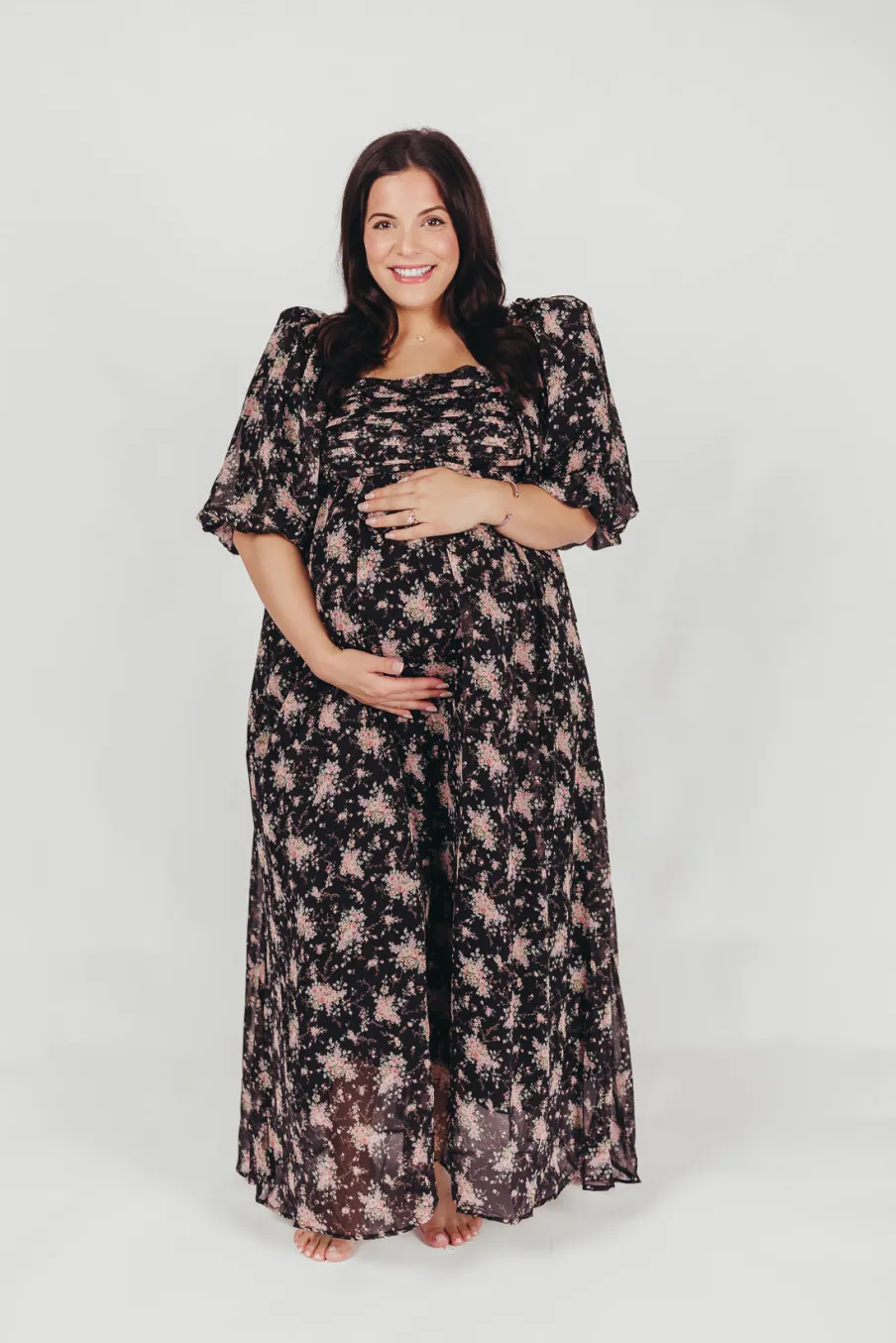 Discount Worth Collective Melody Maxi Dress in Black - Bump Friendly & Inclusive Sizing (S-3XL)