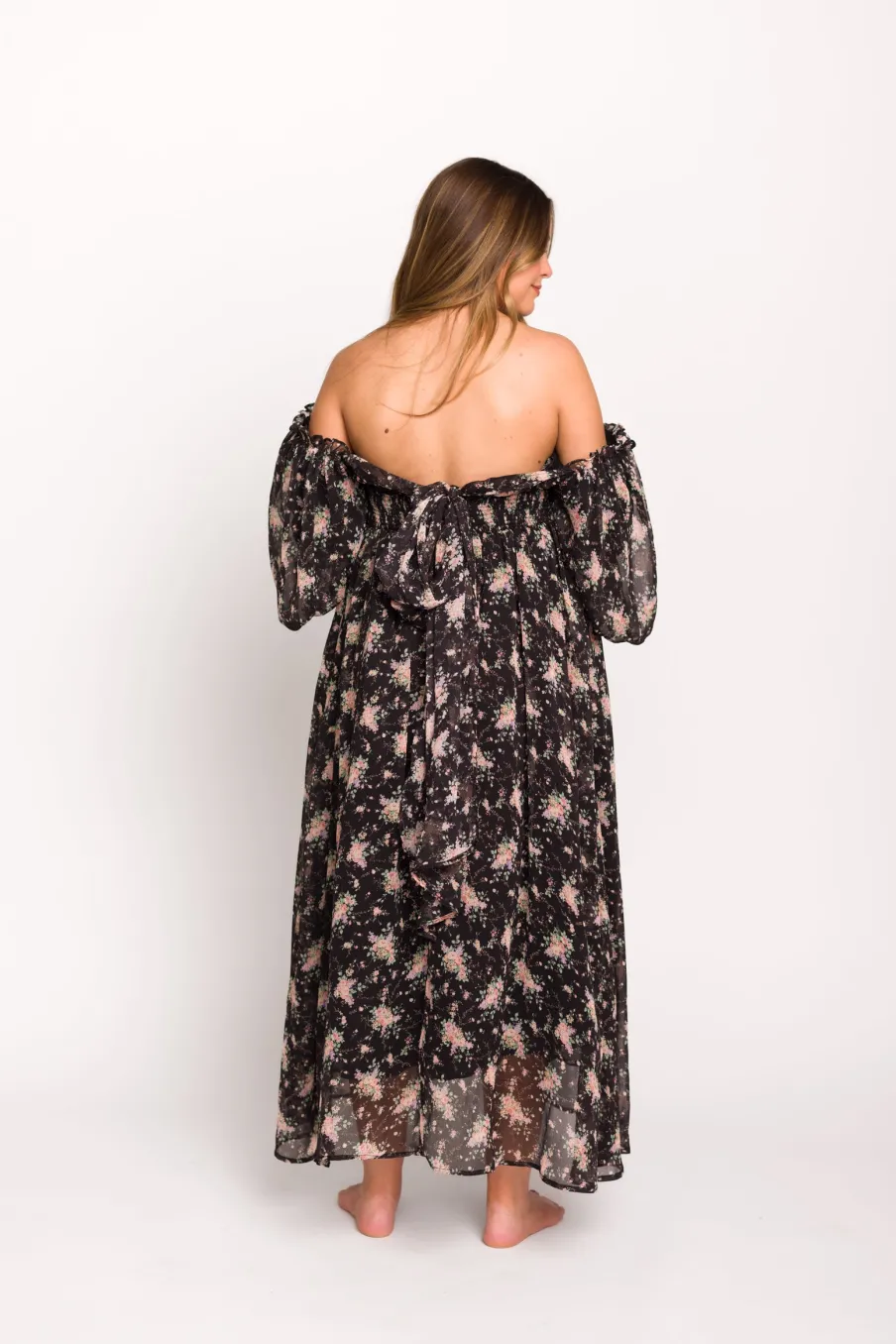 Discount Worth Collective Melody Maxi Dress in Black - Bump Friendly & Inclusive Sizing (S-3XL)