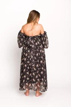 Discount Worth Collective Melody Maxi Dress in Black - Bump Friendly & Inclusive Sizing (S-3XL)