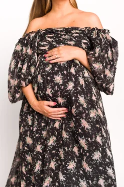 Discount Worth Collective Melody Maxi Dress in Black - Bump Friendly & Inclusive Sizing (S-3XL)