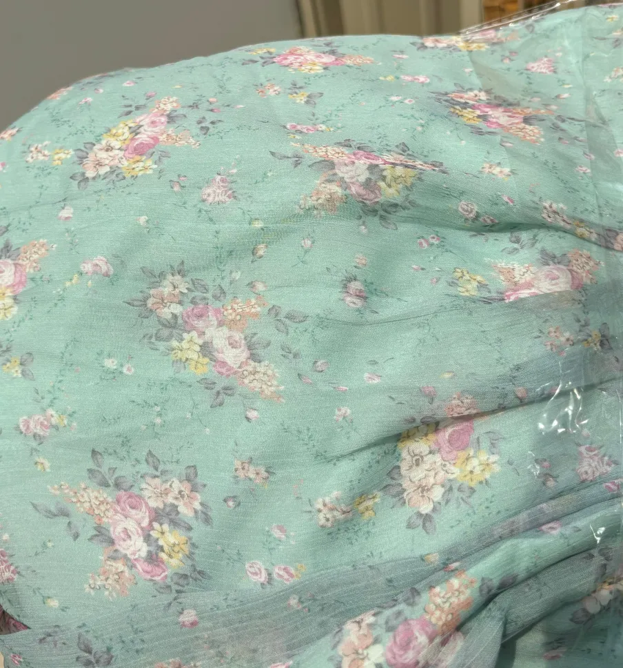 Clearance Worth Collective Melody Maxi Dress in Turquoise Floral - Bump Friendly & Inclusive Sizi