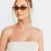 Best Worth Collective Miki Acetate Rectangular Sunglasses in Tortoise/Brown
