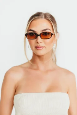 Best Worth Collective Miki Acetate Rectangular Sunglasses in Tortoise/Brown