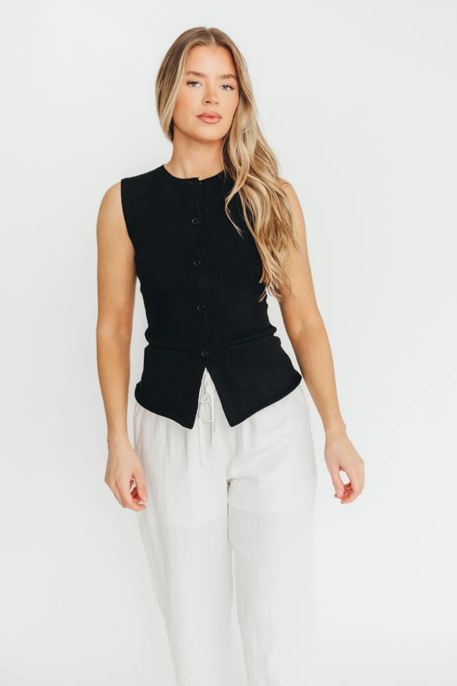 Online Worth Collective Mila Knit Top in Black - Nursing Friendly