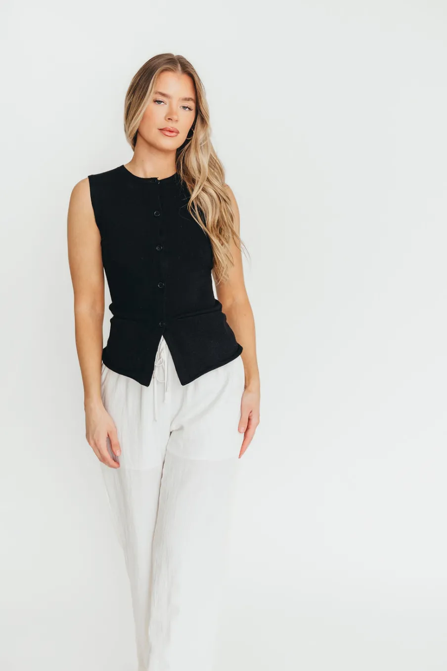 Online Worth Collective Mila Knit Top in Black - Nursing Friendly