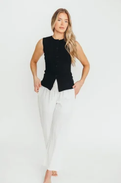 Online Worth Collective Mila Knit Top in Black - Nursing Friendly