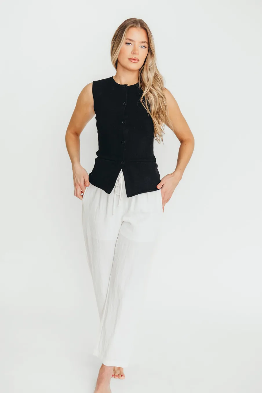 Online Worth Collective Mila Knit Top in Black - Nursing Friendly