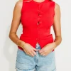 Sale Worth Collective Mila Knit Top in Red - Nursing Friendly