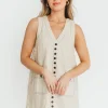 Clearance Worth Collective Milano 100% Linen Mini Dress in Linen