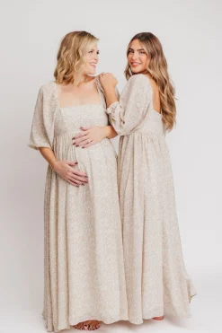 New Worth Collective Mona 'Love Story' Maxi Dress - Bump Friendly and Inclusive Sizing (S-3