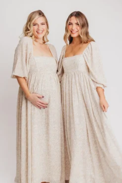New Worth Collective Mona 'Love Story' Maxi Dress - Bump Friendly and Inclusive Sizing (S-3