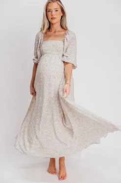 New Worth Collective Mona 'Love Story' Maxi Dress - Bump Friendly and Inclusive Sizing (S-3