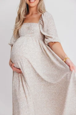 New Worth Collective Mona 'Love Story' Maxi Dress - Bump Friendly and Inclusive Sizing (S-3