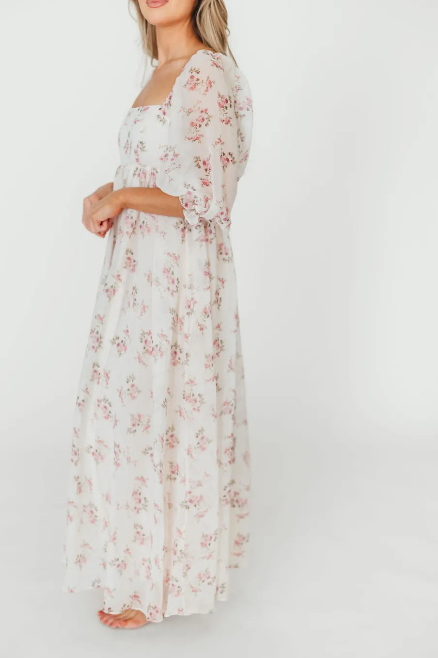 Sale Worth Collective Mona Maxi Dress in Pink Floral
