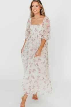 Sale Worth Collective Mona Maxi Dress in Pink Floral