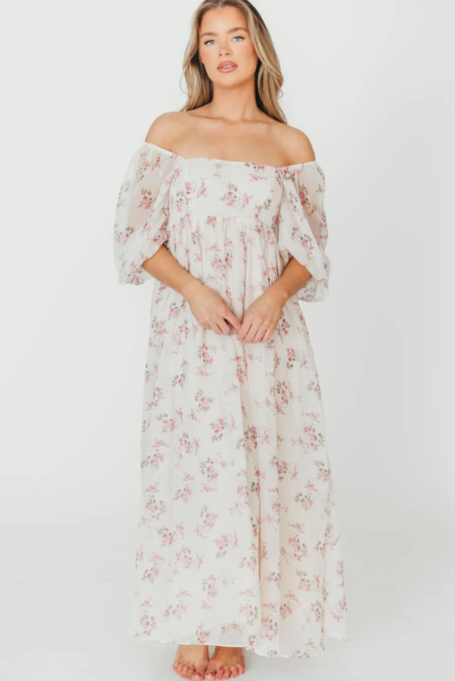 Sale Worth Collective Mona Maxi Dress in Pink Floral