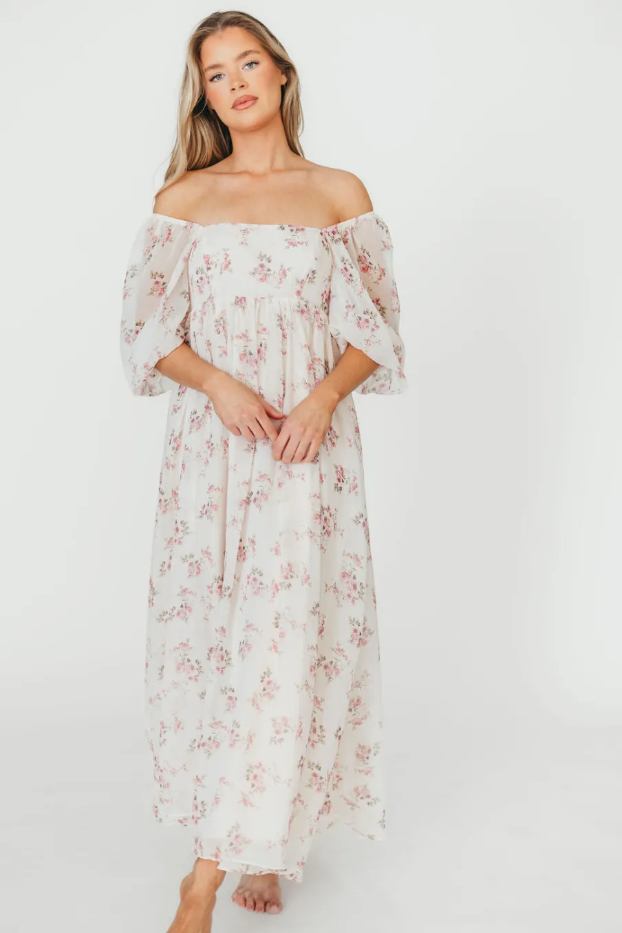 Sale Worth Collective Mona Maxi Dress in Pink Floral