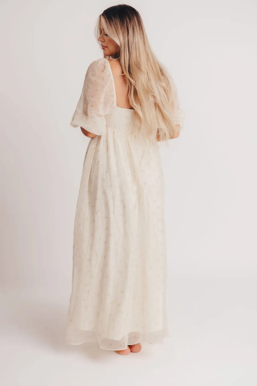 New Worth Collective Mona Maxi Dress with Smocking in Butter Floral - Bump Friendly & Inclu
