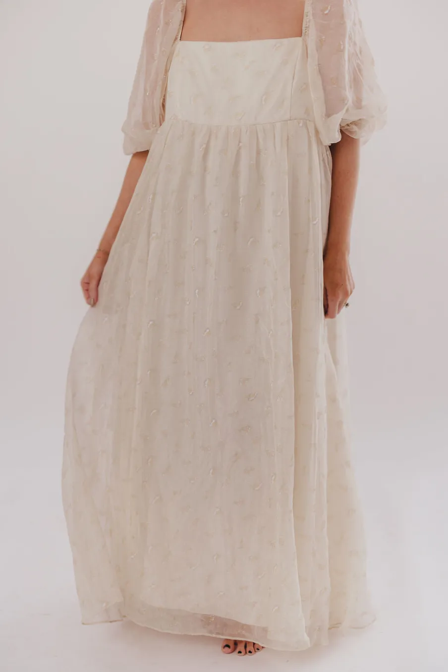 New Worth Collective Mona Maxi Dress with Smocking in Butter Floral - Bump Friendly & Inclu