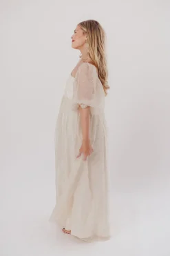 New Worth Collective Mona Maxi Dress with Smocking in Butter Floral - Bump Friendly & Inclu
